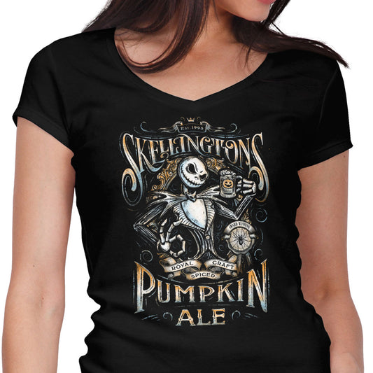 Skellington's Pumpkin Ale - Women's V-Neck