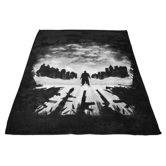 Skull City Silhouette - Fleece Blanket