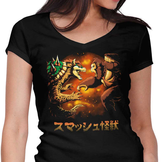 Smash Kaiju - Women's V-Neck