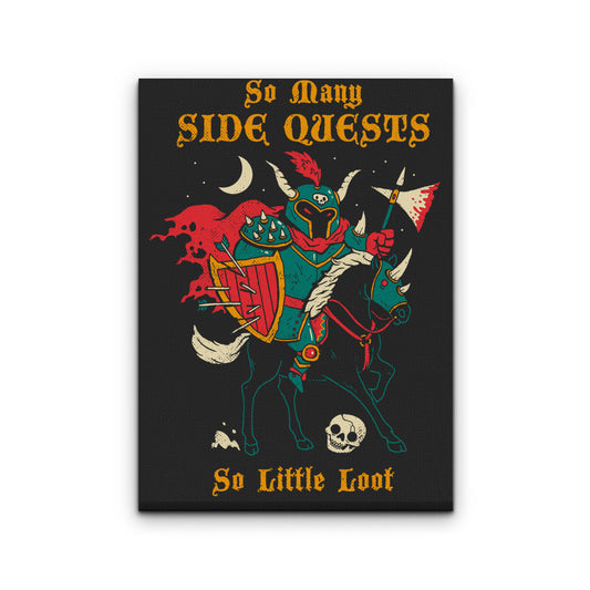 So Many Side Quests - Canvas Print
