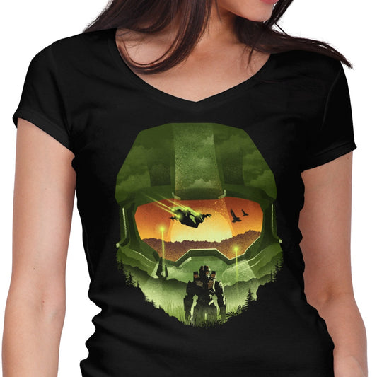 Spartan Silhouette - Women's V-Neck