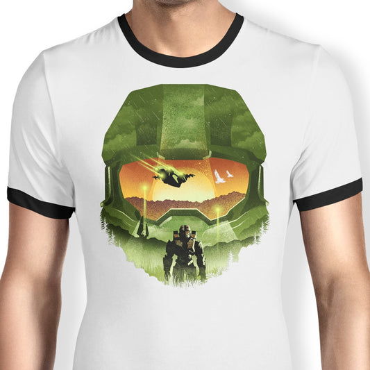 Spartan Silhouette - Ringer T-Shirt