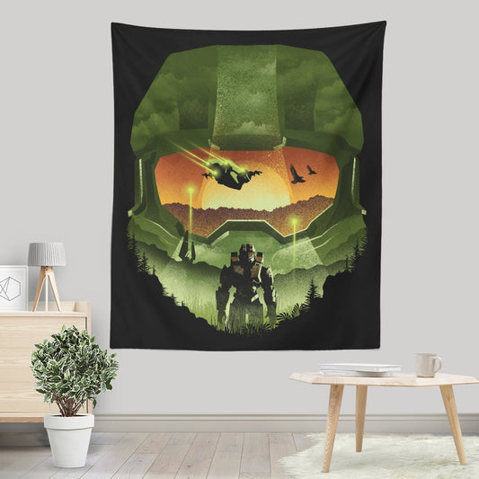 Spartan Silhouette - Wall Tapestry
