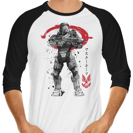 Spartan Sumi-e - 3/4 Sleeve Raglan T-Shirt