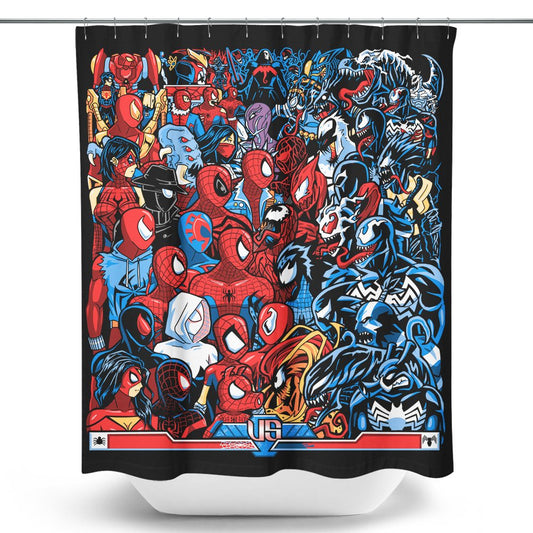 Spiders vs. Symbiotes - Shower Curtain