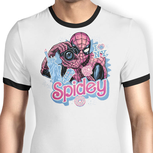 Spidey in NYC - Ringer T-Shirt