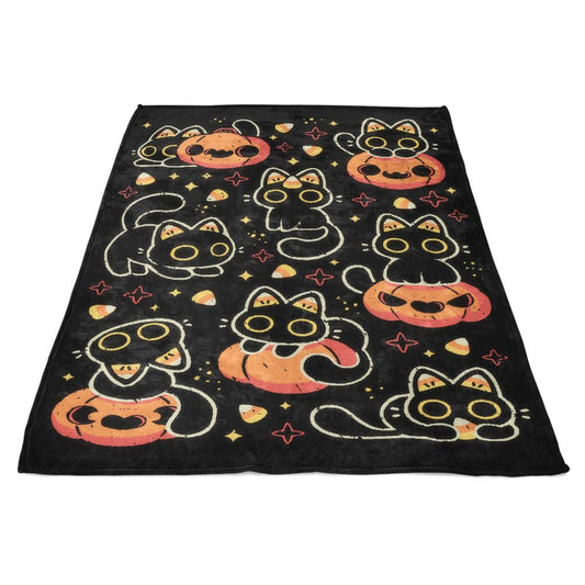 Spooky Season Cats - Fleece Blanket