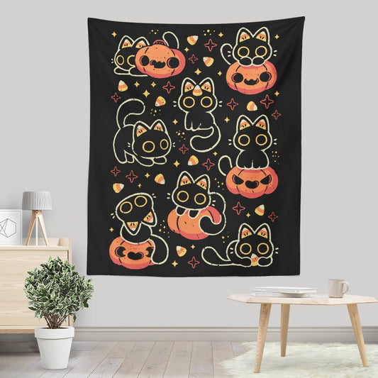 Spooky Season Cats - Wall Tapestry