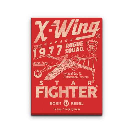 Star Fighter Garage - Canvas Print