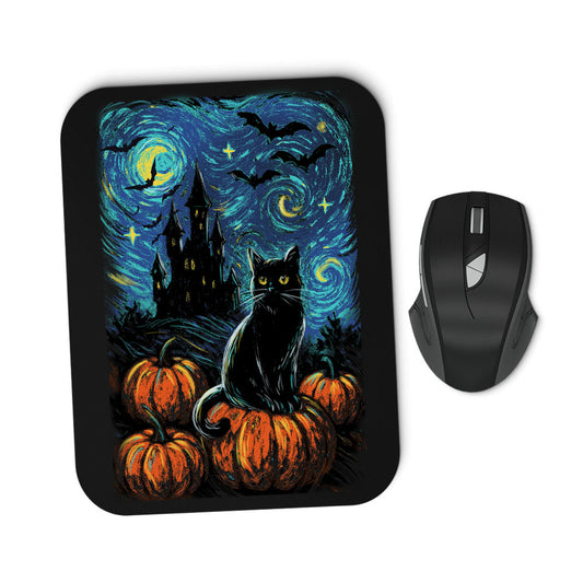 Starry Black Cat - Mousepad