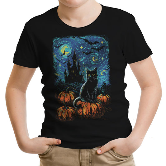 Starry Black Cat - Youth Apparel