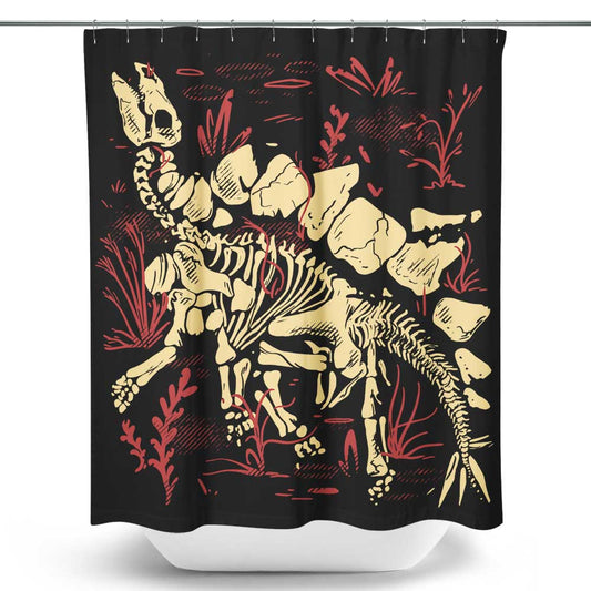 Stegosaurus Fossils - Shower Curtain
