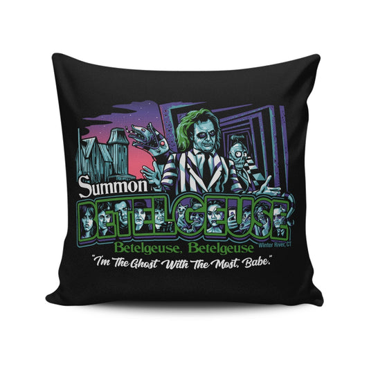 Summoning in Winter River - Throw Pillow