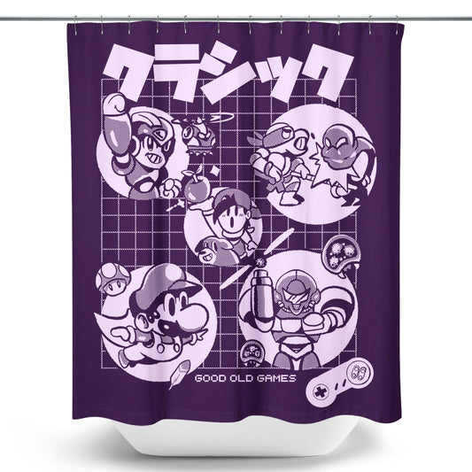 Super Old Games - Shower Curtain