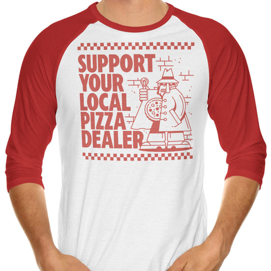 Support Local Pizza - 3/4 Sleeve Raglan T-Shirt