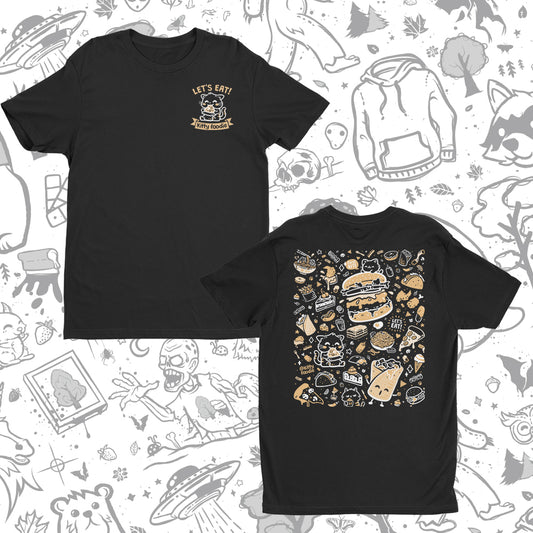 Kitty Foodie (Logo & Doodle) - T-Shirt