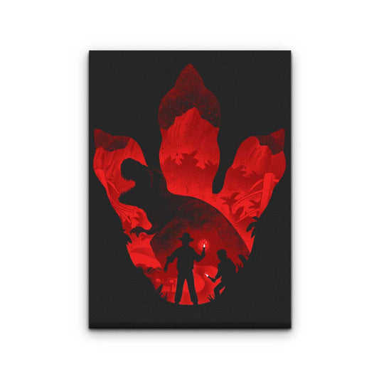 T-Rex Footprint - Canvas Print