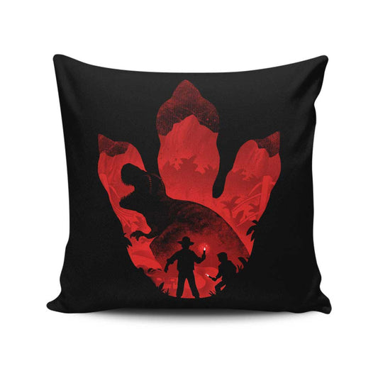 T-Rex Footprint - Throw Pillow