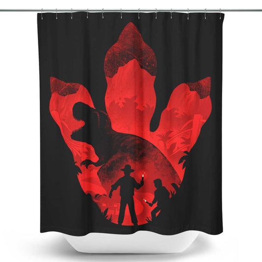 T-Rex Footprint - Shower Curtain