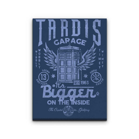 Tardis Garage - Canvas Print