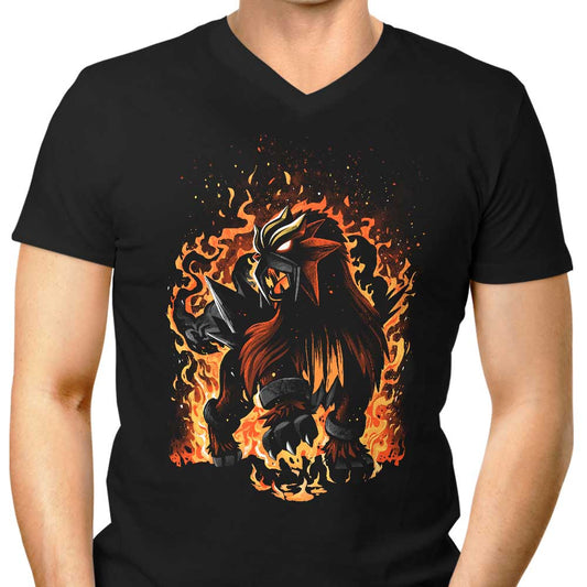 The Beast of Roaring Flames - Men's V-Neck