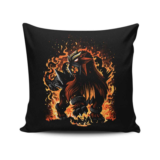 The Beast of Roaring Flames - Throw Pillow