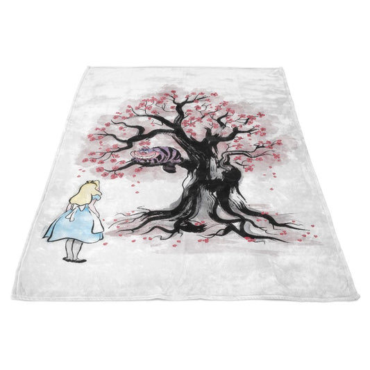 The Cheshire's Tree Sumi-e - Fleece Blanket