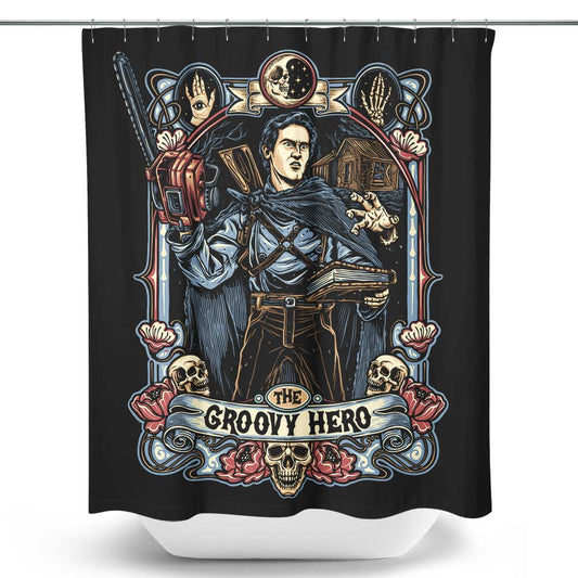 The Groovy Hero - Shower Curtain