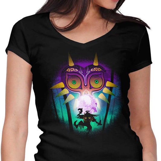 The Moon and the Mask - Women's V-Neck
