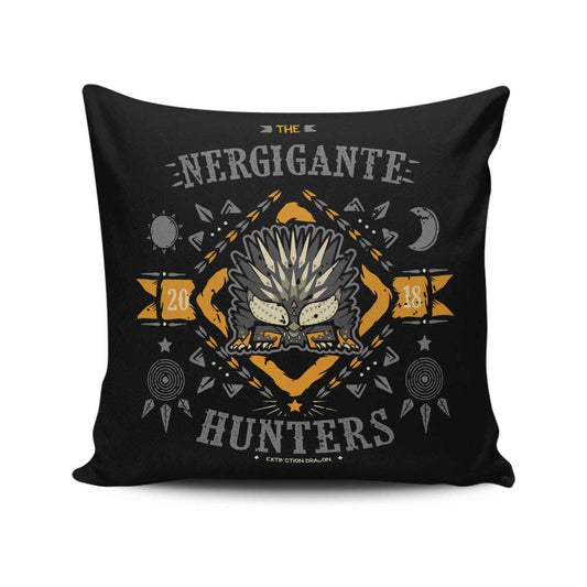 The Nergigante Hunters - Throw Pillow