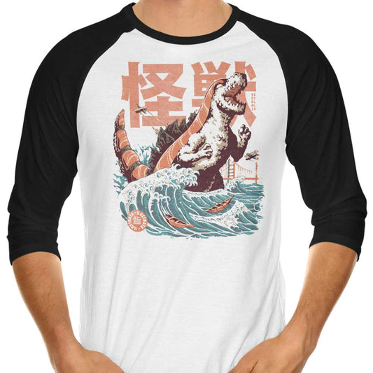 The Sushizilla - 3/4 Sleeve Raglan T-Shirt