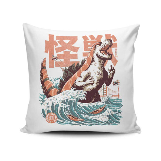 The Sushizilla - Throw Pillow