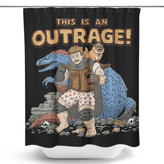This is an Outrage - Shower Curtain