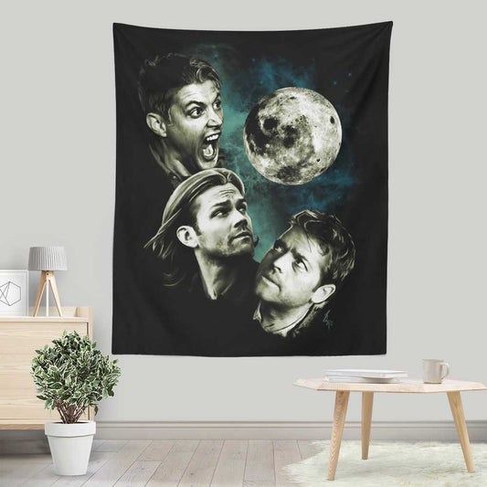 Three Super Moon - Wall Tapestry