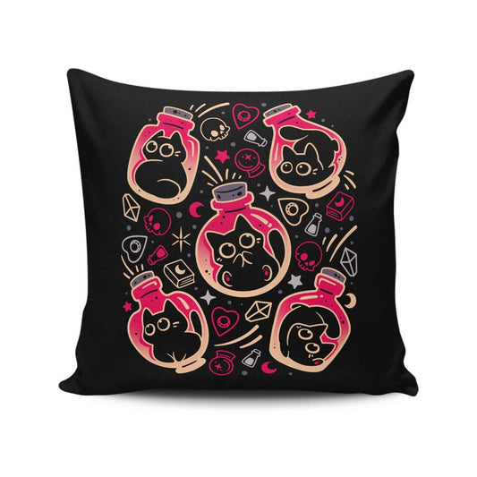 Tiny Bottled Kittens - Throw Pillow