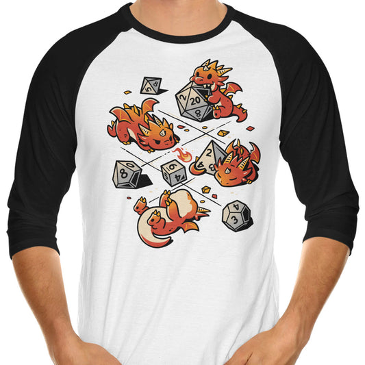 Tiny Dragons Party - 3/4 Sleeve Raglan T-Shirt