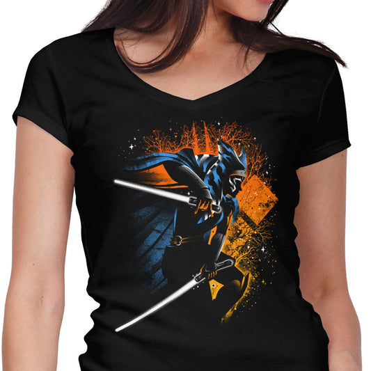 Twin White Blades - Women's V-Neck