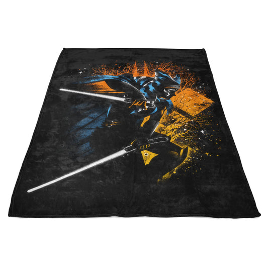 Twin White Blades - Fleece Blanket