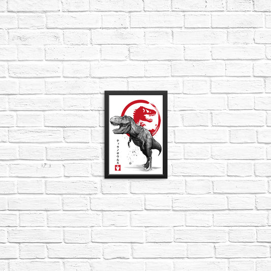 Tyrannosaurus Sumi-e - Posters & Prints