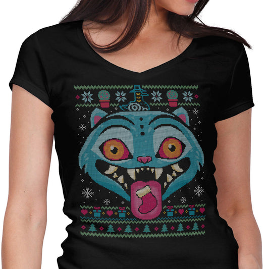 Ugly Derpy Sweater - Women's V-Neck