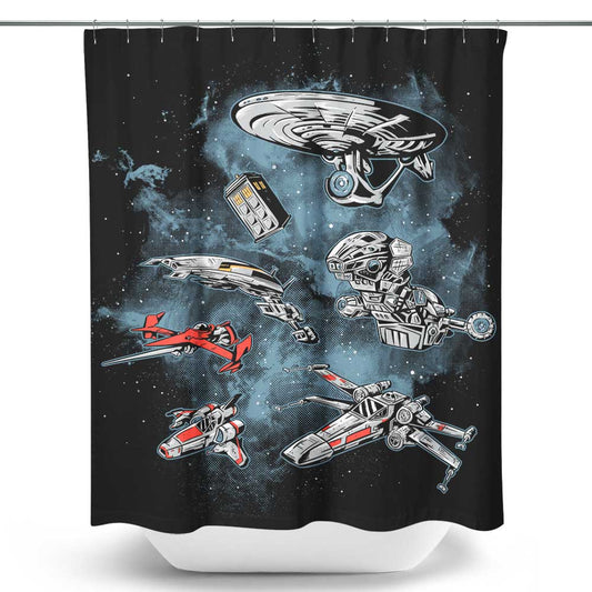 Ultimate Space Fleet - Shower Curtain