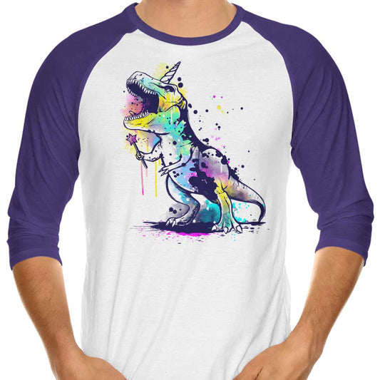 Unicornasaurus Rex - 3/4 Sleeve Raglan T-Shirt