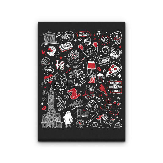 Upsides Doodles - Canvas Print