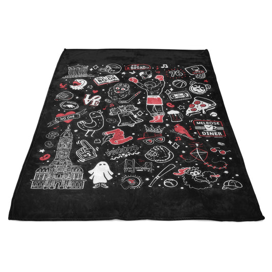 Upsides Doodles - Fleece Blanket