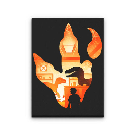 Velociraptor Footprint - Canvas Print