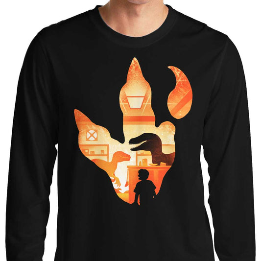 Velociraptor Footprint - Long Sleeve T-Shirt