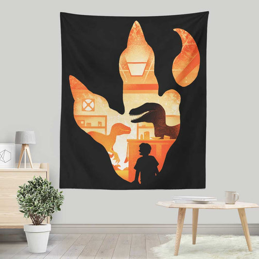 Velociraptor Footprint - Wall Tapestry