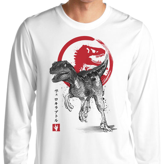 Velociraptor Sumi-e - Long Sleeve T-Shirt