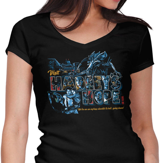 Visit Hadley's Hope - Women's V-Neck