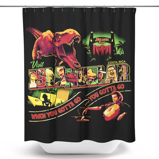 Visit Isla Nublar - Shower Curtain